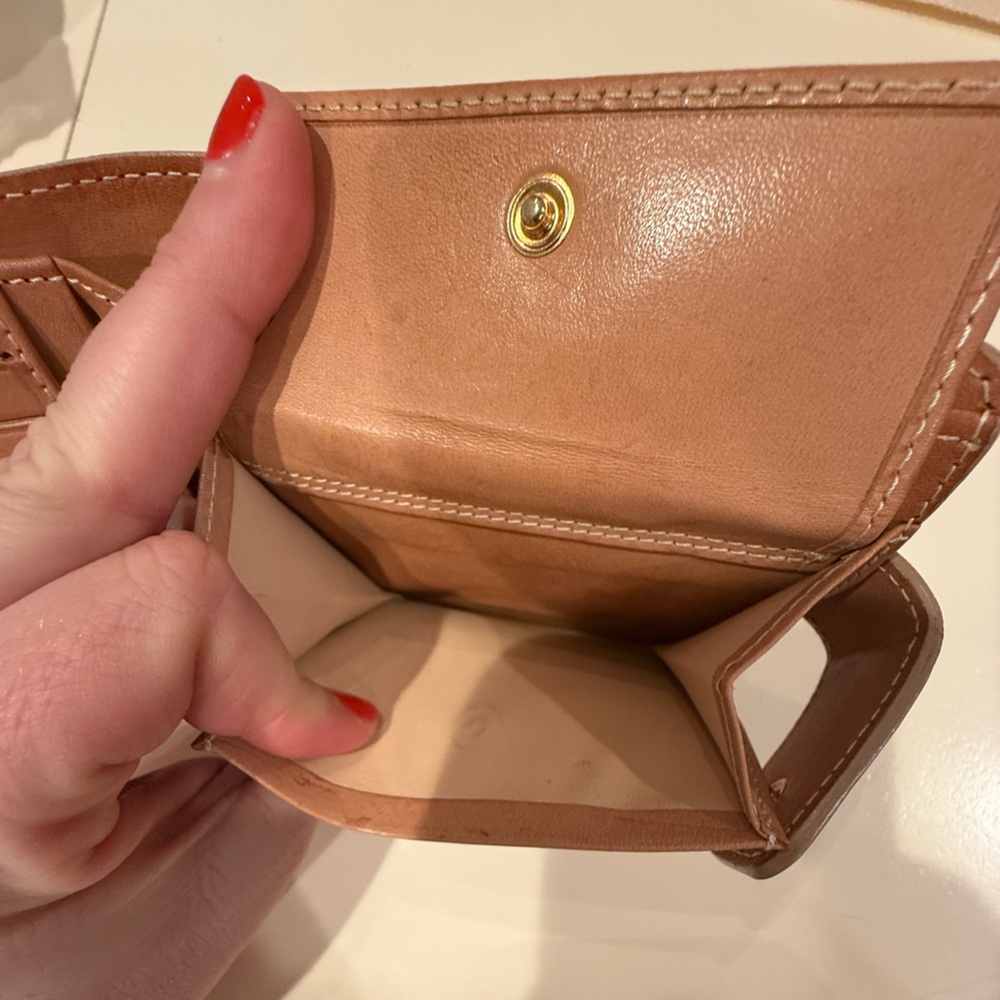 Very good Celine Triomphe Macadam Vintage Canvas Leather Wallet Bifold Compact - Picture 6 of 12